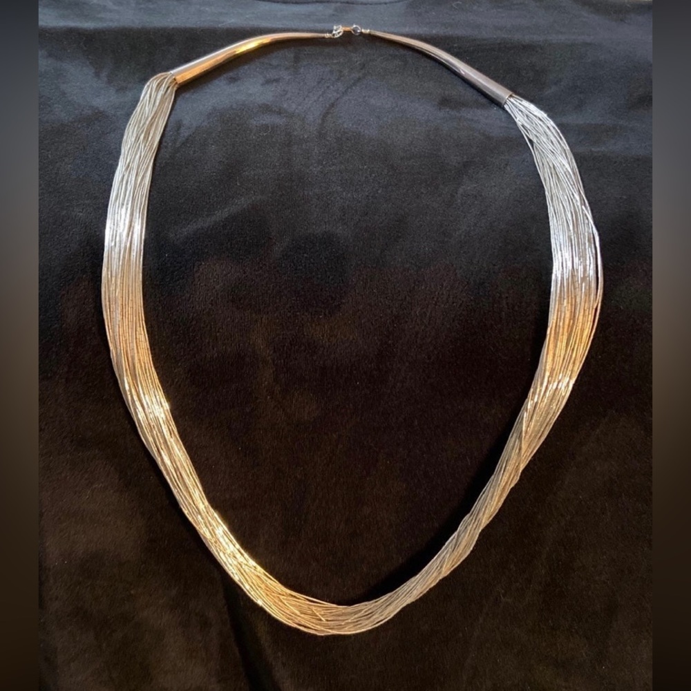 Vintage Liquid Silver Sterling Silver Necklace Authentic